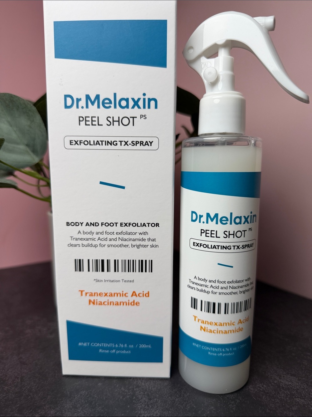 Dr. Melaxin Peel Shot Exfoliating TX-Spray — White and Blue